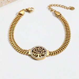 Gold and Silver Initial Bracelet